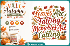 Fall Quotes Sublimation SVG PNG Product Image 1