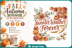 Fall Quotes Sublimation SVG PNG Product Image 1