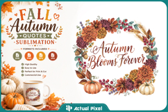 Fall Quotes Sublimation SVG PNG Product Image 1