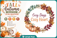 Fall Quotes Sublimation SVG PNG Product Image 1