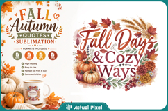 Fall Quotes Sublimation SVG PNG Product Image 1
