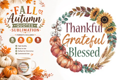 Fall Quotes Sublimation SVG PNG Product Image 1