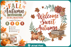 Fall Quotes Sublimation SVG PNG Product Image 1