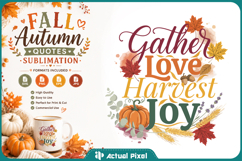 Fall Quotes Sublimation SVG PNG Product Image 1