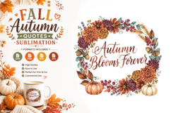 Fall Quotes Sublimation SVG PNG Product Image 1