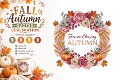 Fall Quotes Sublimation SVG PNG Product Image 1