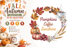 Fall Quotes Sublimation SVG PNG Product Image 1