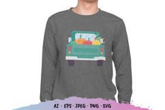 Fall Autumns Vintage Truck SVG File Product Image 1