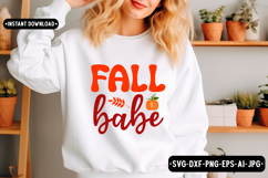 fall-babe Fall SVG Design, Autumn SVG Desi Product Image 1