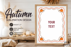 Maple leaves Border Frame Coquette Autumn background Product Image 1