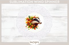 Fall Badger Animal v1 Wind Spinner Sublimation Product Image 1