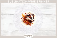 Fall Badger Animal v2 Wind Spinner Sublimation Product Image 1