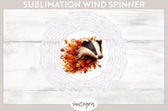 Fall Badger Animal v3 Wind Spinner Sublimation Product Image 1