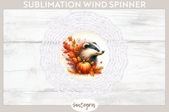 Fall Badger Animal v4 Wind Spinner Sublimation Product Image 1