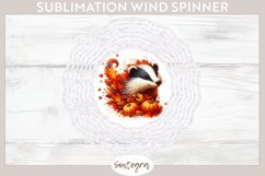 Fall Badger Animal v5 Wind Spinner Sublimation Product Image 1
