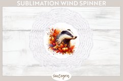 Fall Badger Animal v6 Wind Spinner Sublimation Product Image 1