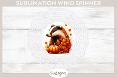Fall Badger Animal v7 Wind Spinner Sublimation Product Image 1