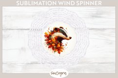 Fall Badger Animal v8 Wind Spinner Sublimation Product Image 1