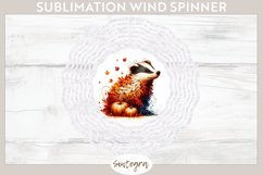 Fall Badger Animal v9 Wind Spinner Sublimation Product Image 1