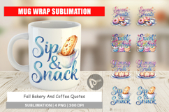 Fall Bakery &amp; Coffee Quotes Mug Wrap Product Image 1