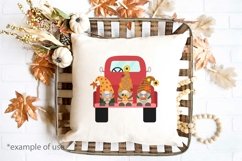 Autumn Gnomes Red Vintage Truck PNG Clipart Fall Gnome Product Image 6