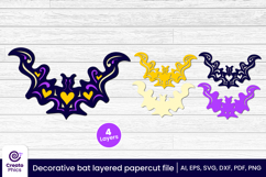 fall-bat-craft designs-paper cutting-laser cut-3d layered svg-3d bat svg-layered-decorative