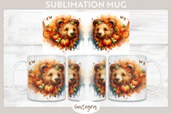 Fall Bear Animal v1 Mug Wrap Sublimation Product Image 1
