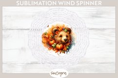 Fall Bear Animal v1 Wind Spinner Sublimation Product Image 1