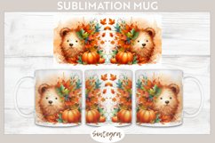 Fall Bear Animal v2 Mug Wrap Sublimation Product Image 1