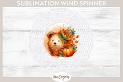 Fall Bear Animal v2 Wind Spinner Sublimation Product Image 1