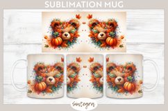 Fall Bear Animal v3 Mug Wrap Sublimation Product Image 1