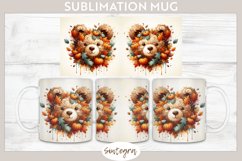 Fall Bear Animal v7 Mug Wrap Sublimation Product Image 1