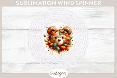 Fall Bear Animal v7 Wind Spinner Sublimation Product Image 1
