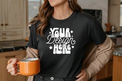 Fall Bella Canvas 3001 Mockup, Bella Canvas Dark Grey Product Image 1