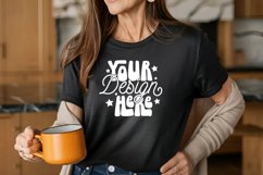 Fall Bella Canvas 3001 Mockup, Bella Canvas Dark Grey Product Image 1