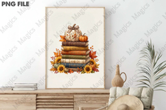 Fall Book Lover Png, Boho Fall Png Product Image 3