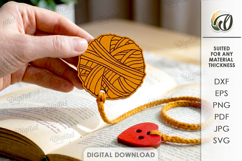 Fall Bookmark Laser Cut. Page Marker. Book Lover SVG Product Image 1