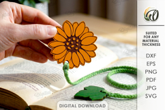 Fall Bookmark Laser Cut. Page Marker. Book Lover SVG Product Image 1