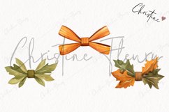 Watercolor Fall Bows | Fall PNG Product Image 3