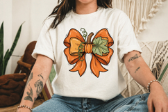 Fall bow png,Orange bow,pumpkin sublimation Product Image 3