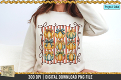 Fall Bow Pumpkins is a professional design that is available at 300dpi PNG to use for Sublimation, iron-on transfer, DTG Printing and normal printing.