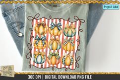 Fall Bow Pumpkins is a professional design that is available at 300dpi PNG to use for Sublimation, iron-on transfer, DTG Printing and normal printing.