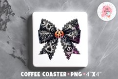 Halloween Square Coaster, Coffee Square Coaster Sublimation Png,  Square Coaster Png
