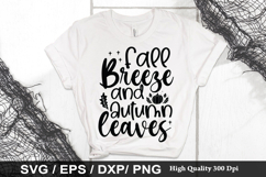 Fall breeze and autumn leaves SVG - Halloween Design Product Image 1