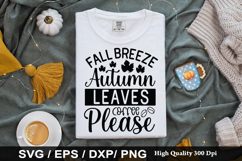 Fall Breeze Autumn Leaves SVG - Fall Quotes Design Product Image 1