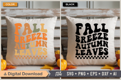 Fall Breeze Autumn Leaves SVG File | Fall Retro SVG Product Image 3