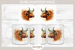 Fall Bull Animal v2 Mug Wrap Sublimation Product Image 1