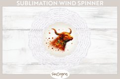 Fall Bull Animal v3 Wind Spinner Sublimation Product Image 1