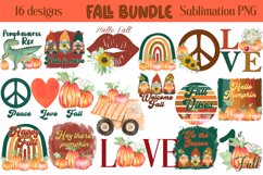 Fall Pumpkin Truck | Autumn Sublimation Design Product Image 2