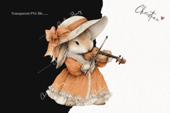 Whimsical Fall Bunny Clipart | Vintage Fall Png Product Image 2